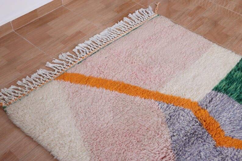 Handmade pure natural wool rug size