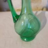 green glass carafe