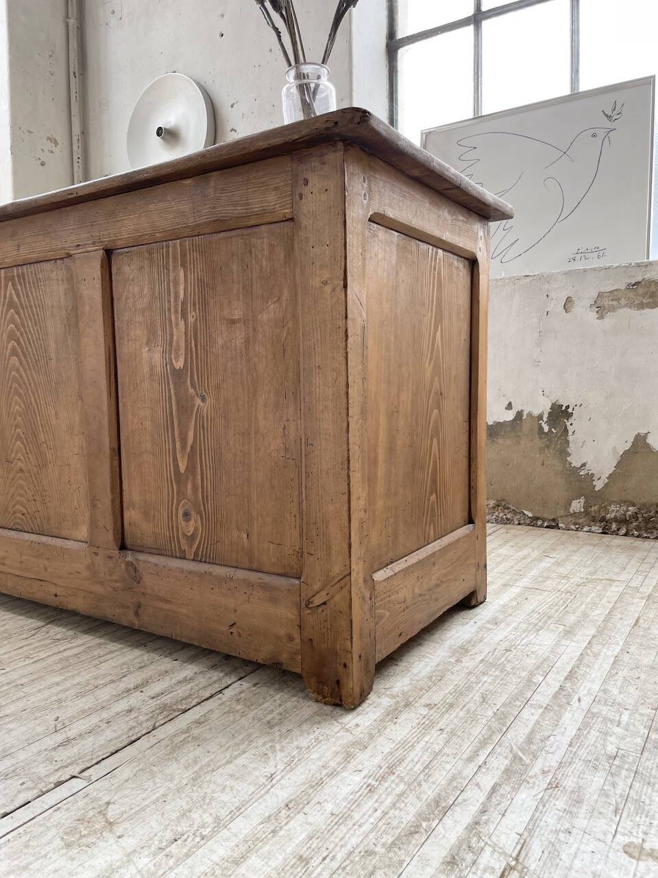 Oak and pine counter 1950