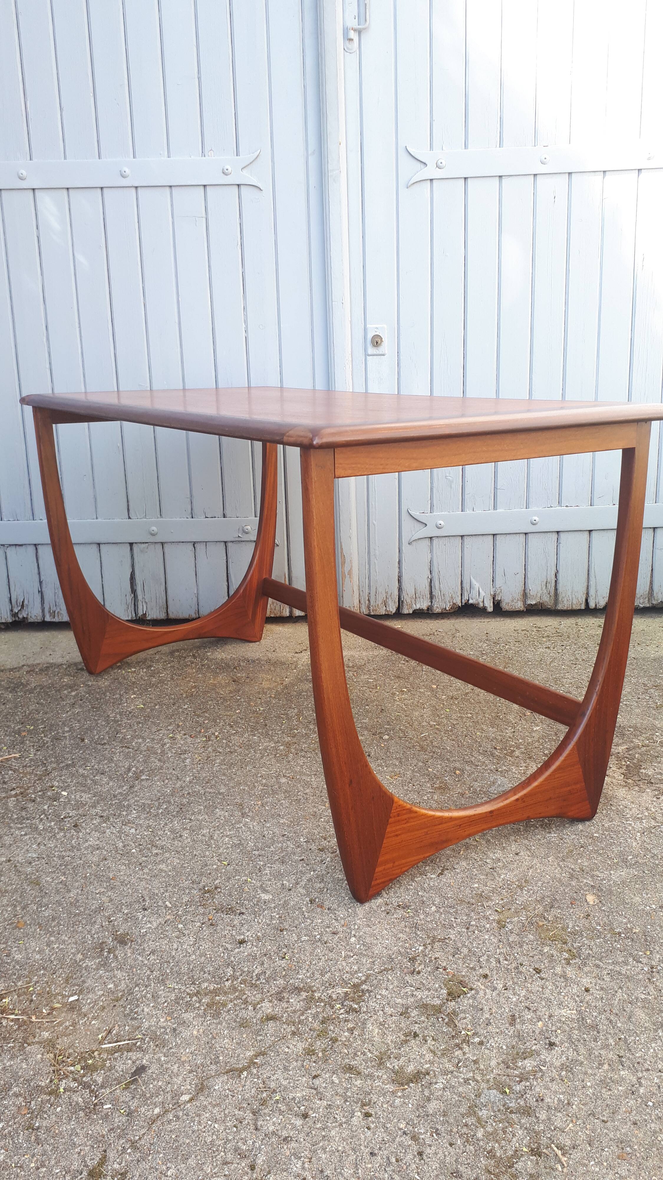 Vintage 1960s Scandinavian teak nesting tables with g plan