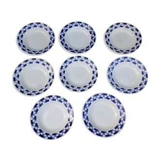 Set de 8 assiettes creuse ST Amand décor " lily "