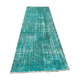Vintage distressed turkish rug runner , 265 x 90 cm