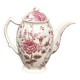 Vintage coffee pot in English earthenware, Johnson Brothers Rose Chintz model.