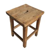 Oak workshop stool with grip