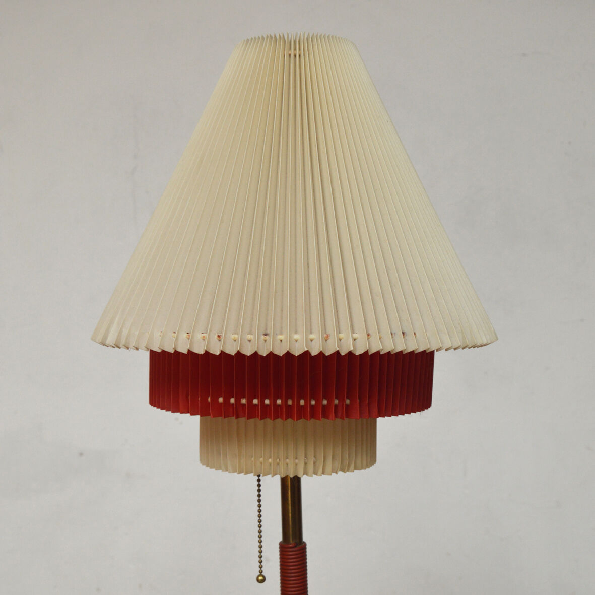 Brass and plastic floor lamp, 1960