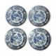 Villeroy And Boch Blue And White Pottery Burgenland Design 4 Dinner Plates 3511