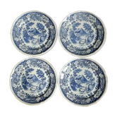 Villeroy And Boch Blue And White Pottery Burgenland Design 4 Dinner Plates 3511