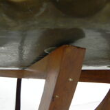 Moroccan brass tray table, ca 1950