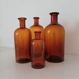 Amber apothecary bottles