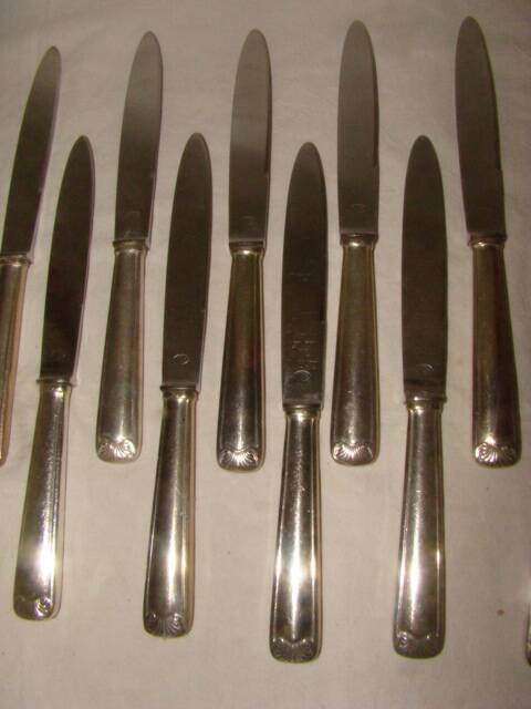 12 stainless steel table knives M.A. from the early 20th century.