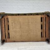 1930s, Danish 2-seater drop arm daybed/sofa, green furniture velour.