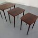 Danish Rosewood Nesting Tables, 1960s, Set of 3