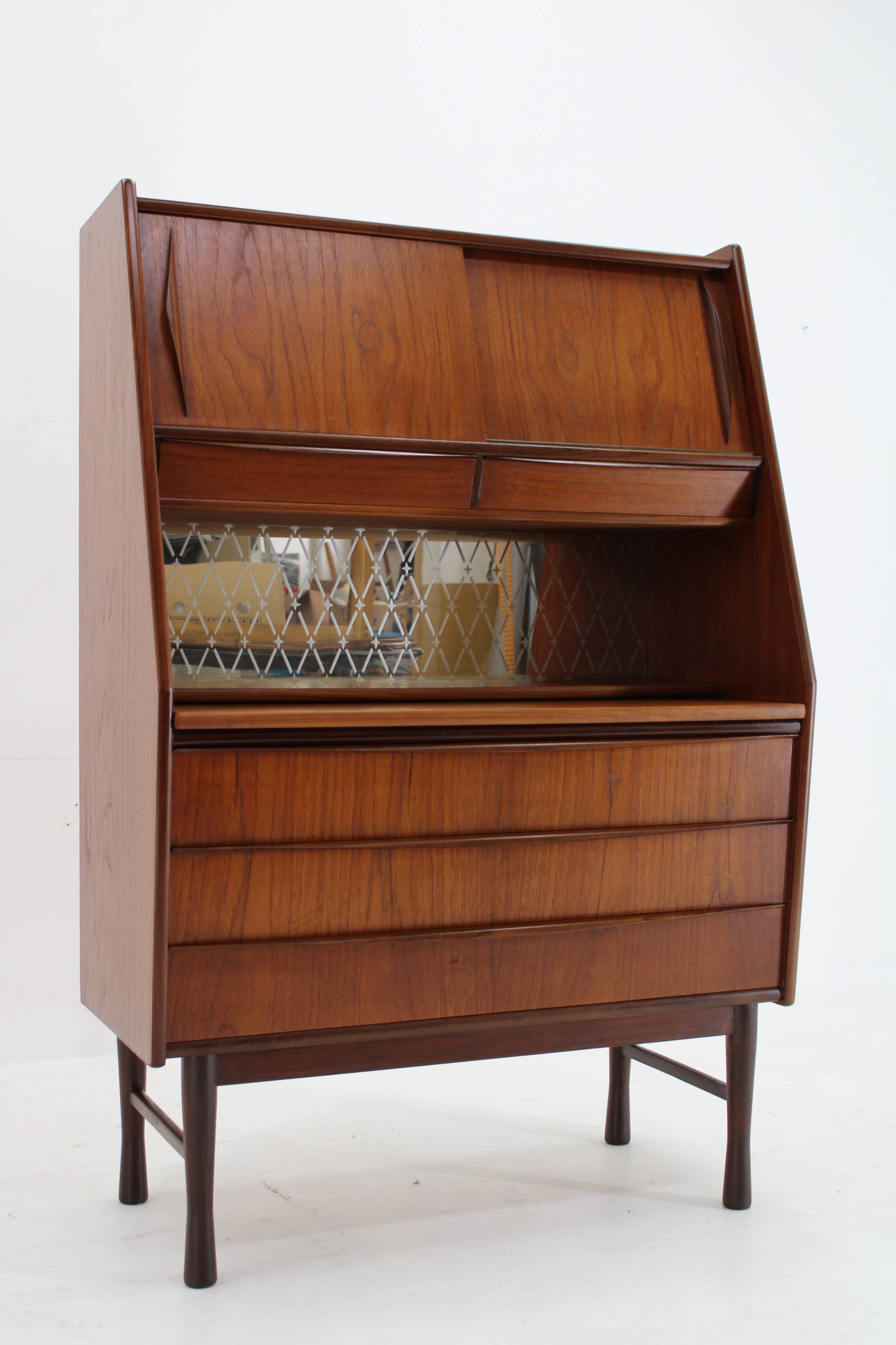 1960s Danish Teak Secretary/Writing Cabinet