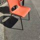 6 orange chairs
