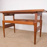 Danish extendable table, high and low, in teak by Kai kristainsen1960.
