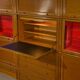 Modular furniture set by Pierre Cruege for Martin Dupuis in light oak, 1960