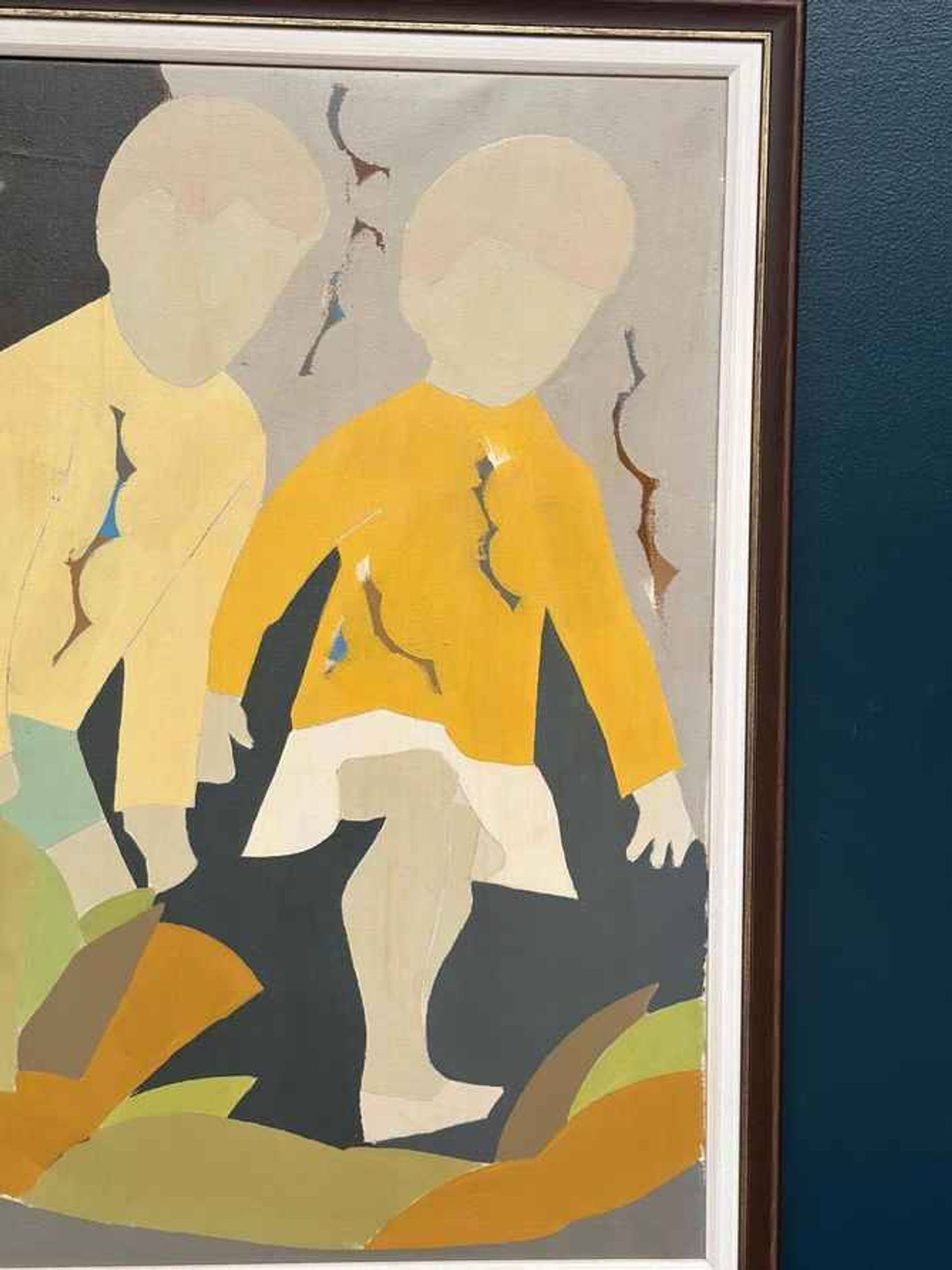 Original Swedish Oil on Canvas – “Children” by Hans Osswald – Vintage