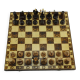 Vintage handcrafted folding chess game box