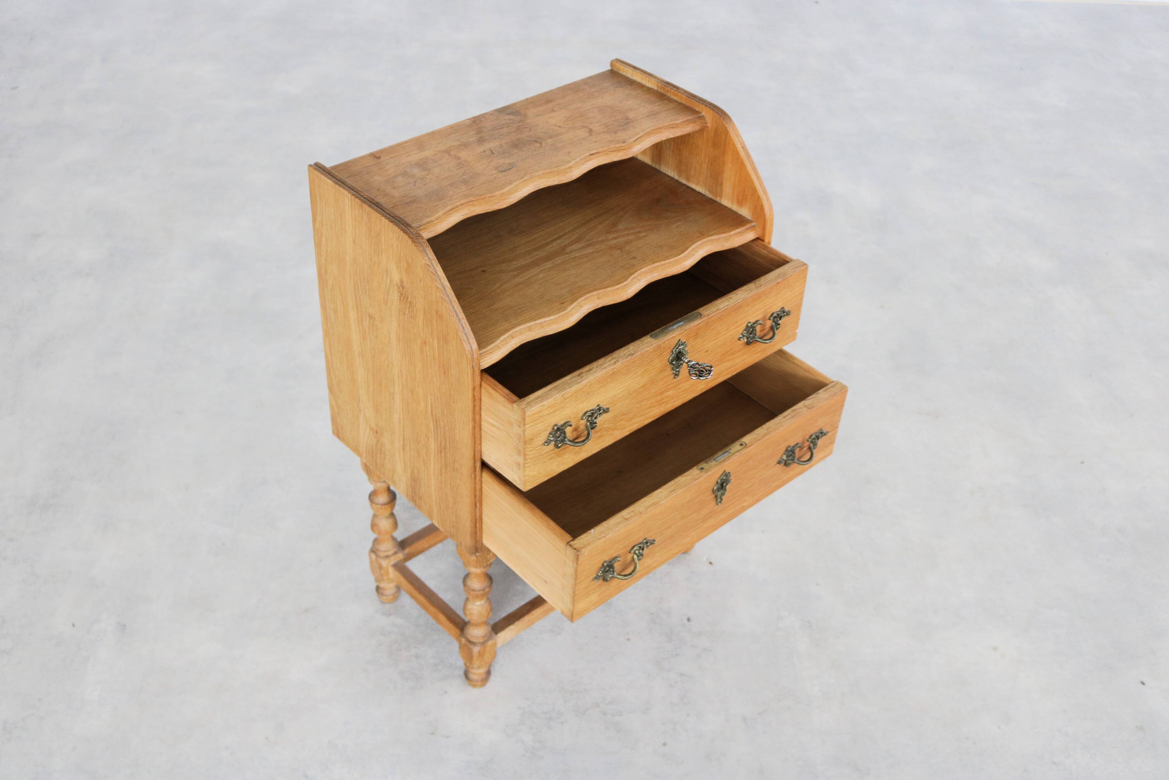 Brutalist bedside table | cabinet | 1960s | Danish