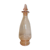 Art deco decanter in pink glass