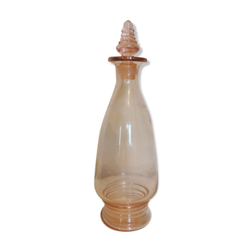 Art Deco pink glass carafe