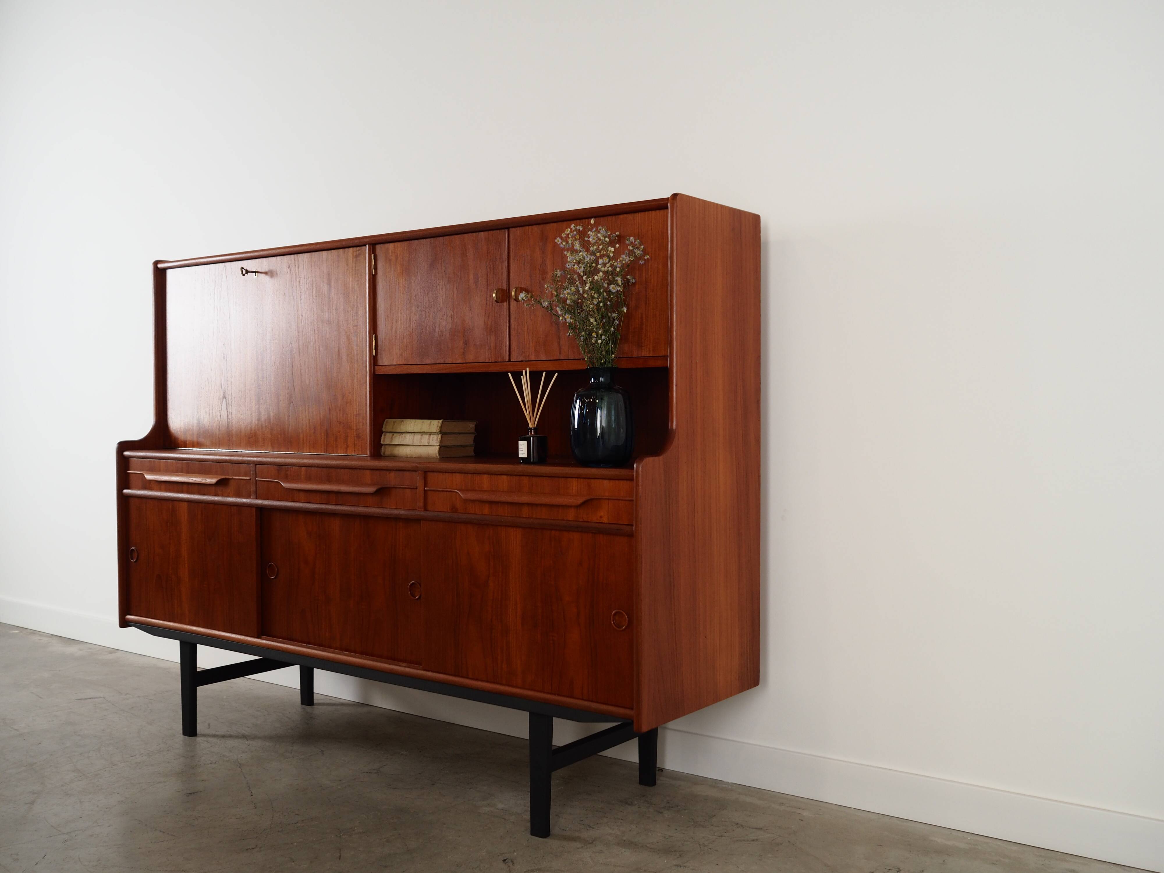 Teak high sideboard, Danish design, 1960s, production: Denmark