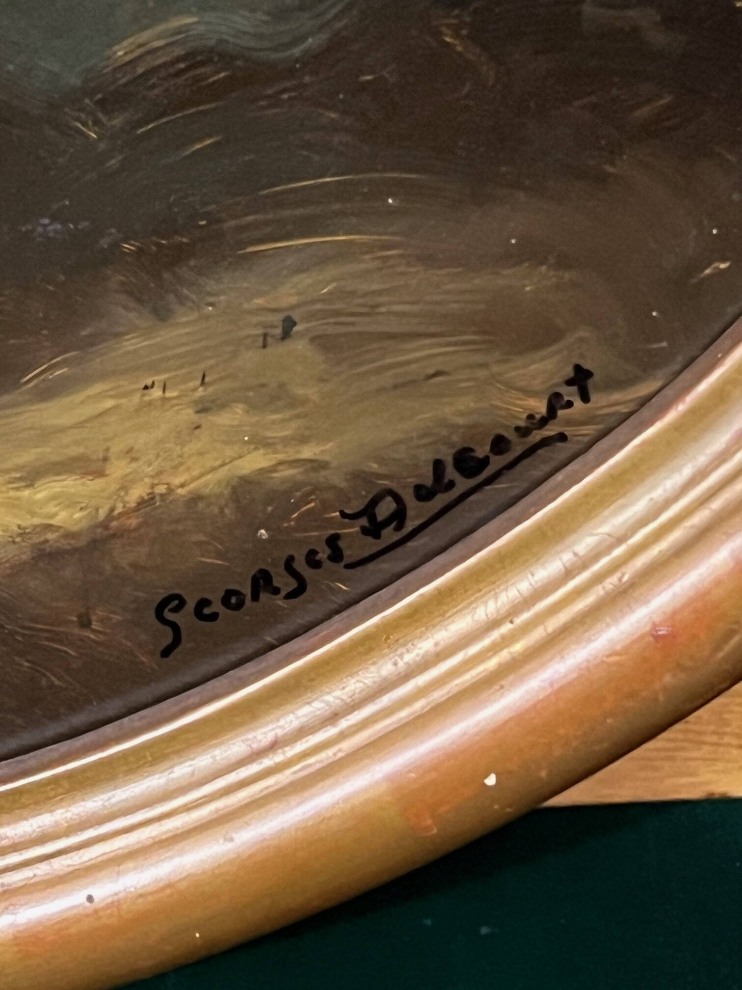 Georges Delcourt. Antique still life signed with flowers. Oil on canvas and panel.