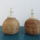 Pair of rope and ceramic lamps from the 80s