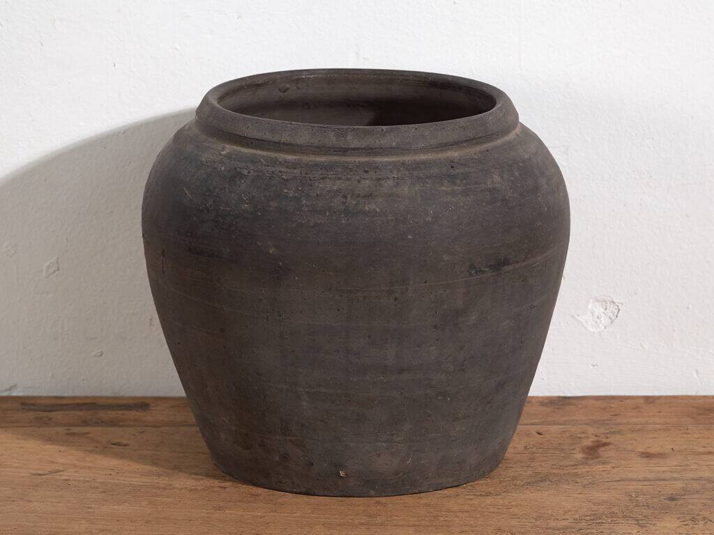 Antique grey ceramic vase (c.1900) #12