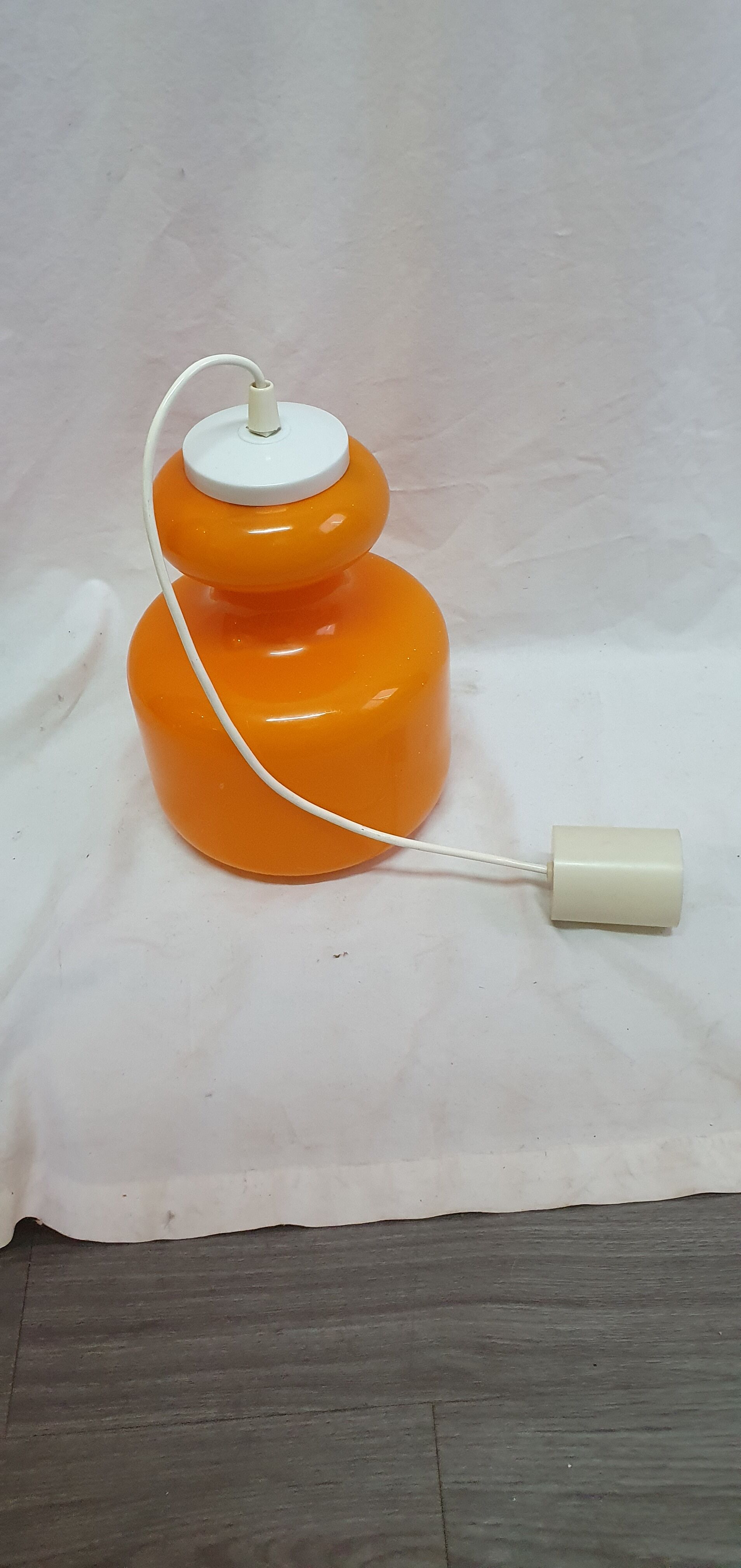 Orange opaline hanging 1970