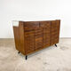 Vintage oak shop jewellery display counter with drawers