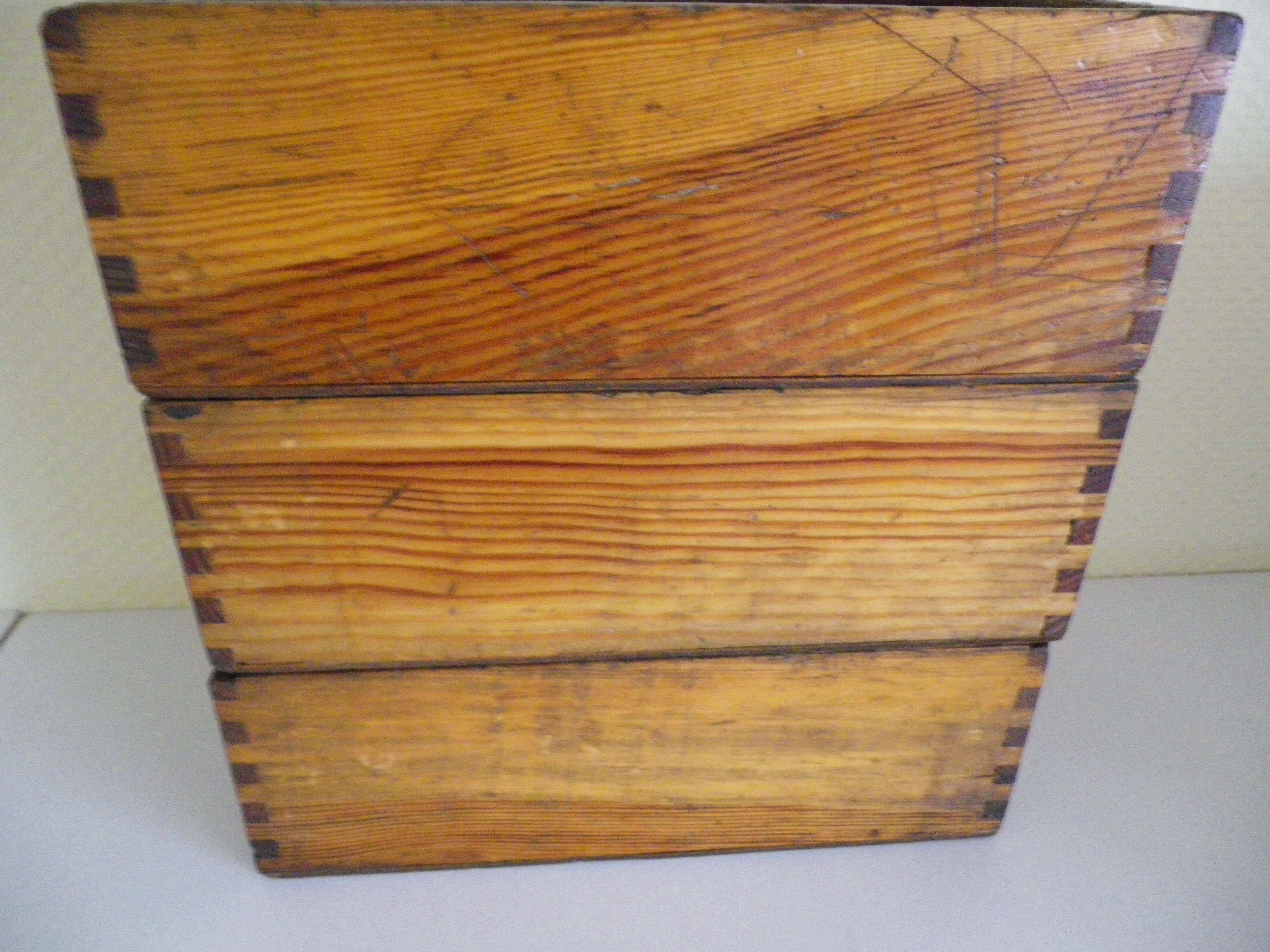 Old lockers wooden tenon mortise Assembly numbered 29,30,36 - 1950s - set of 3