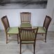 Ensemble de quatre chaises, Danemark, années 1970