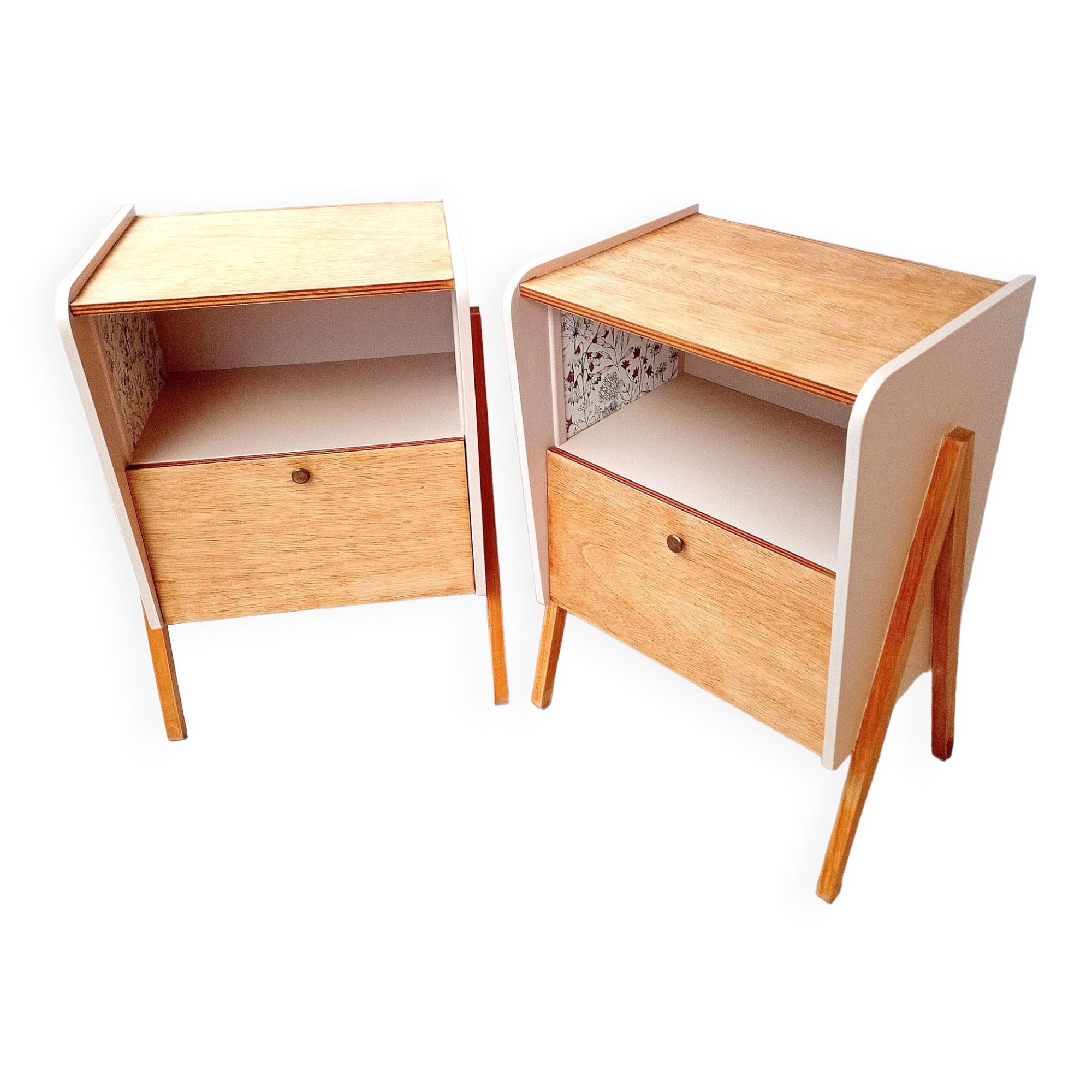 Pair of vintage bedside tables