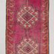 Tapis de couloir rose vintage, 88 x 334 cm