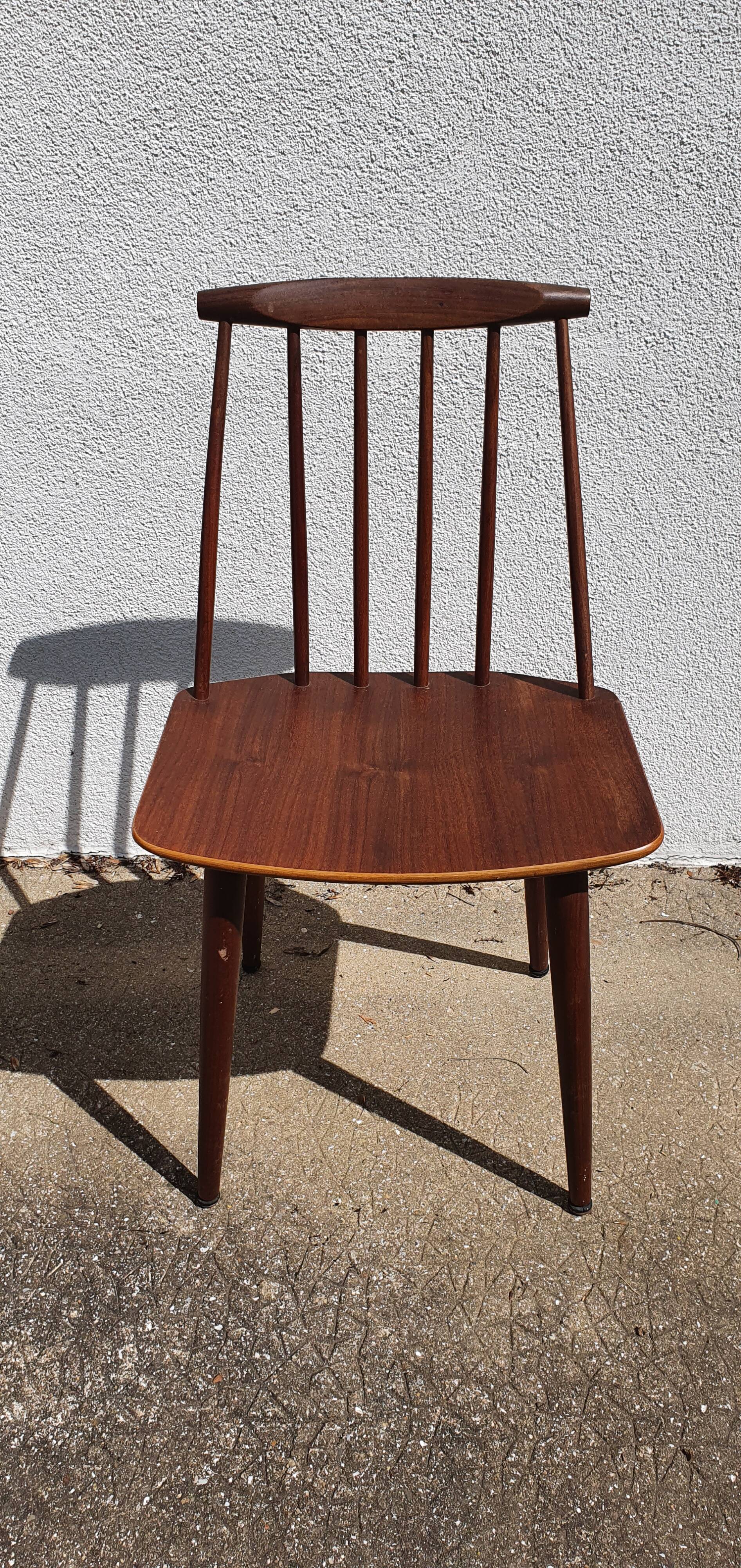 Teak chair J77 by FDB Møbelfabrik Folke Pålsson 1963