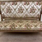 Louis XVI Style Bench In Golden Wood, mid-19th century