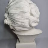 Bust of a young woman by Salvatore Melani, Art Deco style, 48 cm