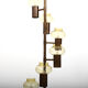 Mid century danish 6 arms brass-chandelier c.1960