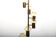 Mid century danish 6 arms brass-chandelier c.1960