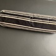 19th century ticking canvas cushion with stripes, 80cm mattress