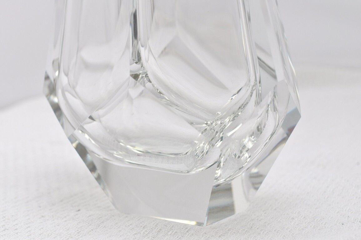 Multi-faceted glass vase