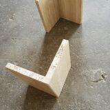 Rectangular travertine coffee table