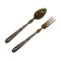 Salad cutlery, solid silver