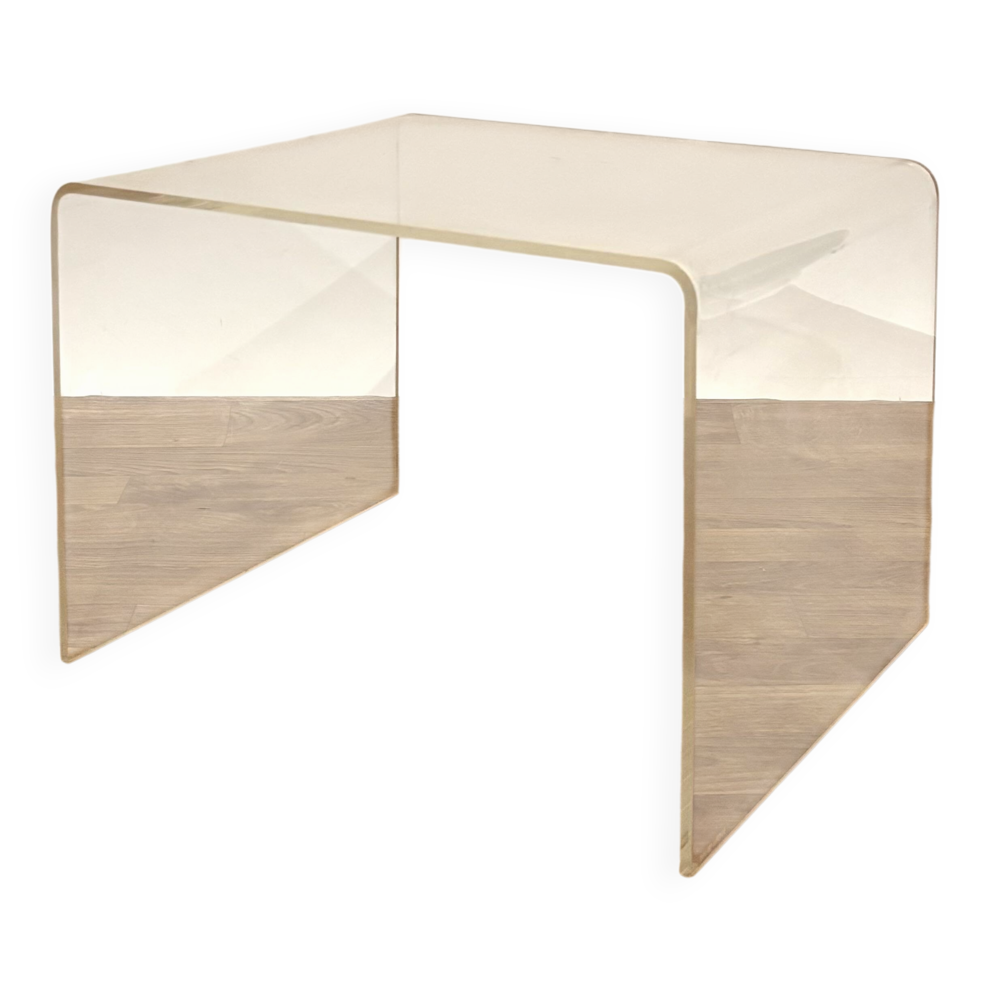 1970s plexiglass side table by David Lange