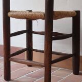 Pair of straw farm chairs