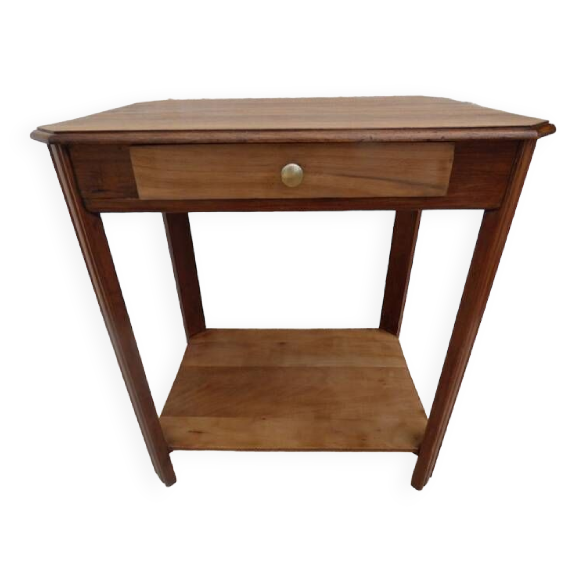 Chic 1930s Art Deco wooden pedestal table