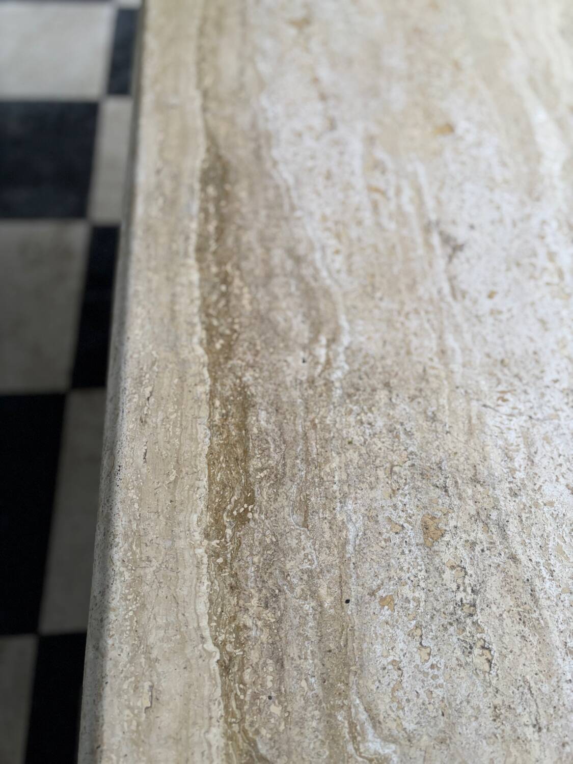 Vintage travertine coffee table