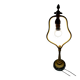 Antique lamp known as a lyre in bronze and marble from the late 19th century.
