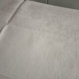 Old damase tablecloth and its 10 towels 230 x 160 cm